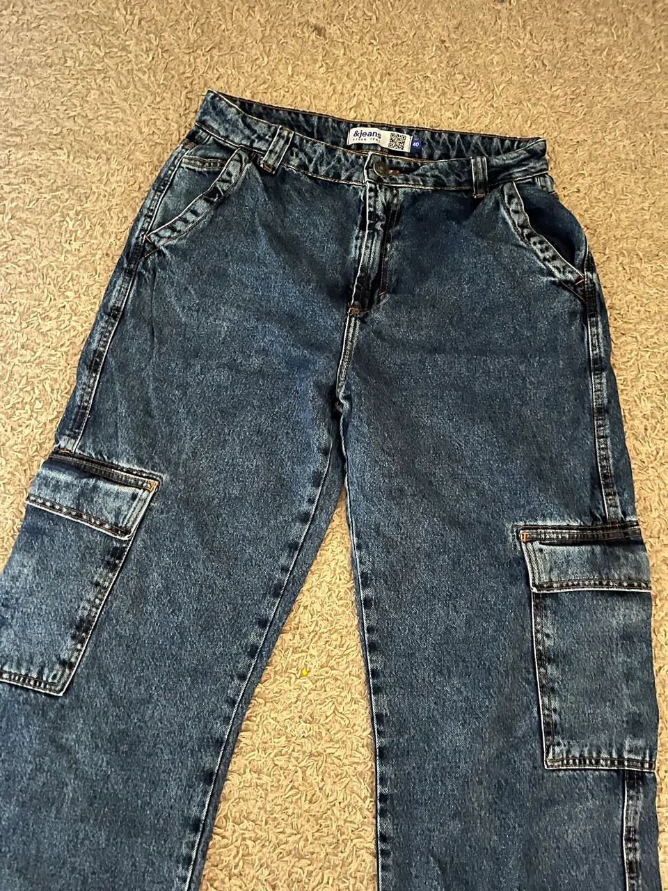 Calça Cargo Jeans - 40