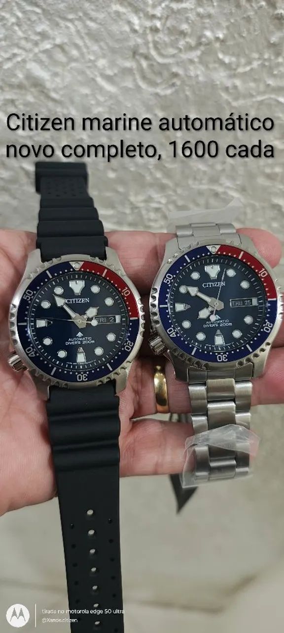 Relógio Citizen automático Marine novo completo 