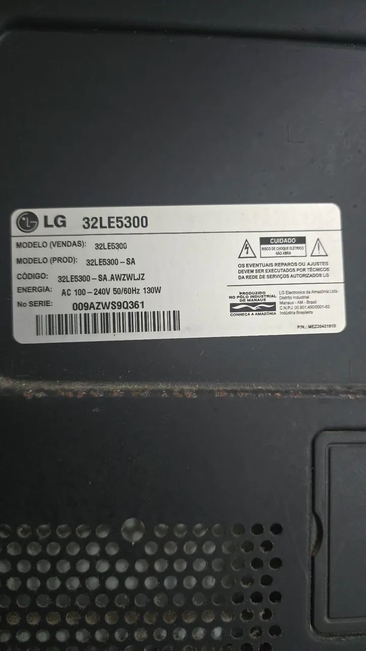 TV LG 32 32LE5300 - Com defeito - Foto 3