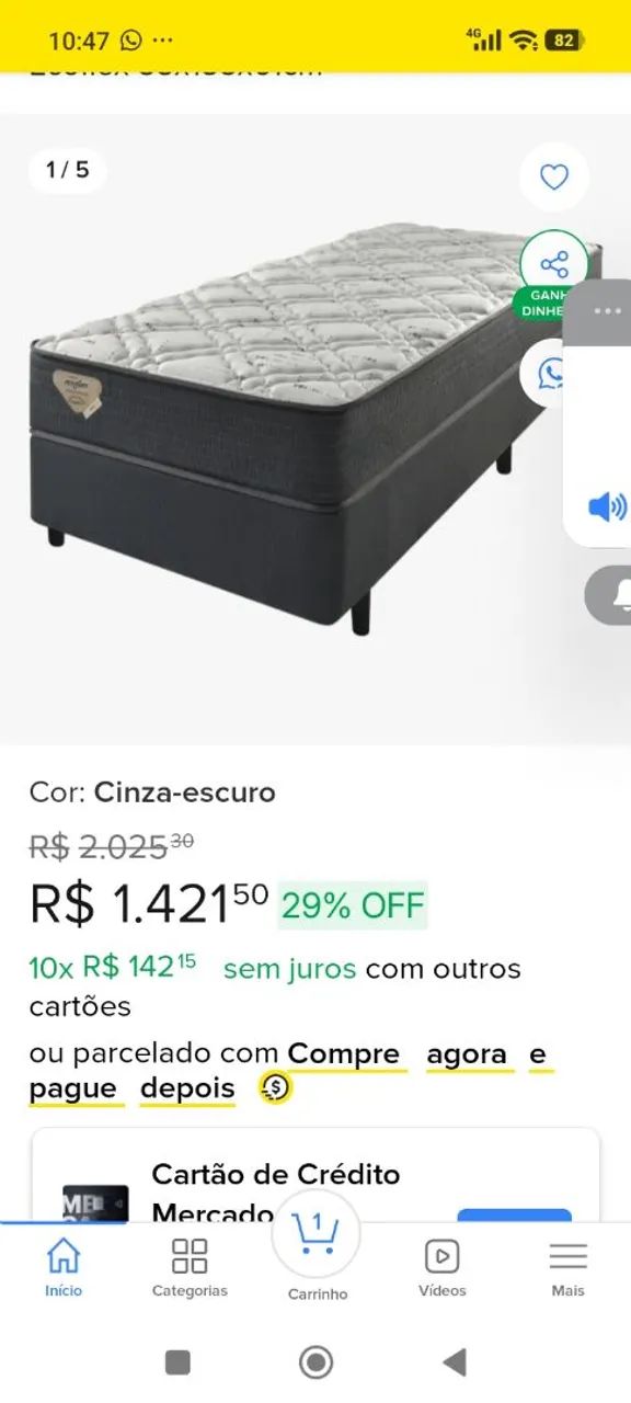 Cama box de Solteiro com cabeceira ecoflex - Foto 2