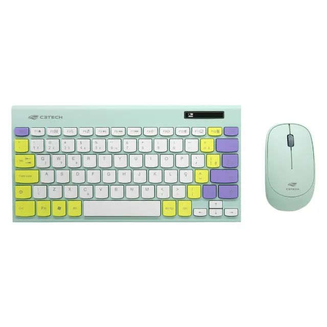 Kit Teclado e Mouse Sem Fio Wireless 2.4Ghz Mini Layout Plug And Play C3tech - Foto 4