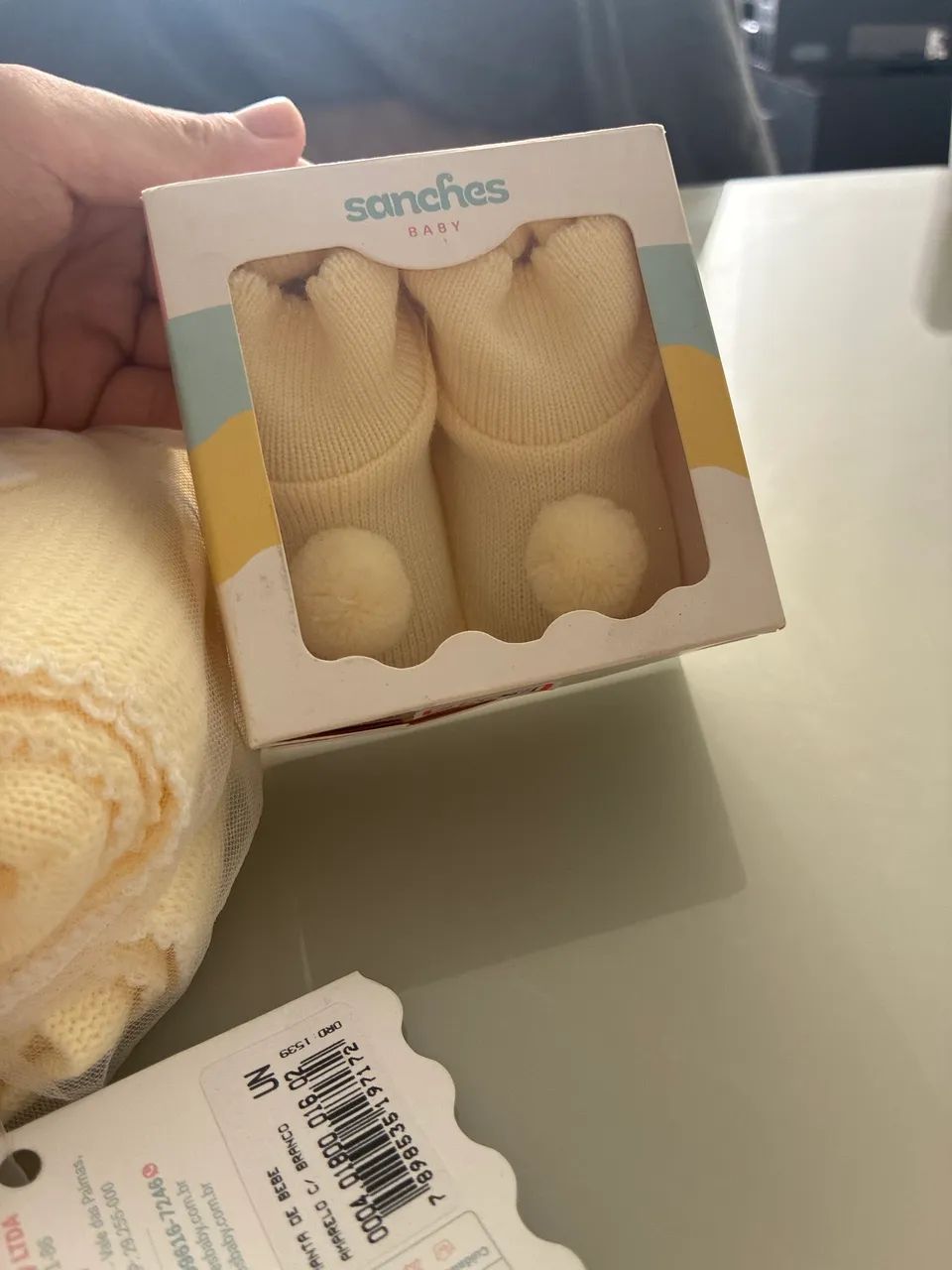 Manta e sapatinho de bebê SANCHES