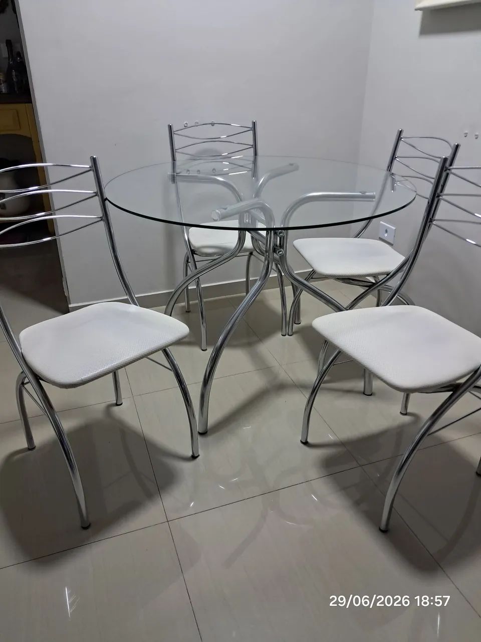 Mesa tampo de vidro   - Foto 3