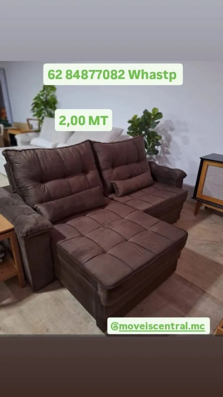 Sofá Retrátil/Reclinável 2,00 MT