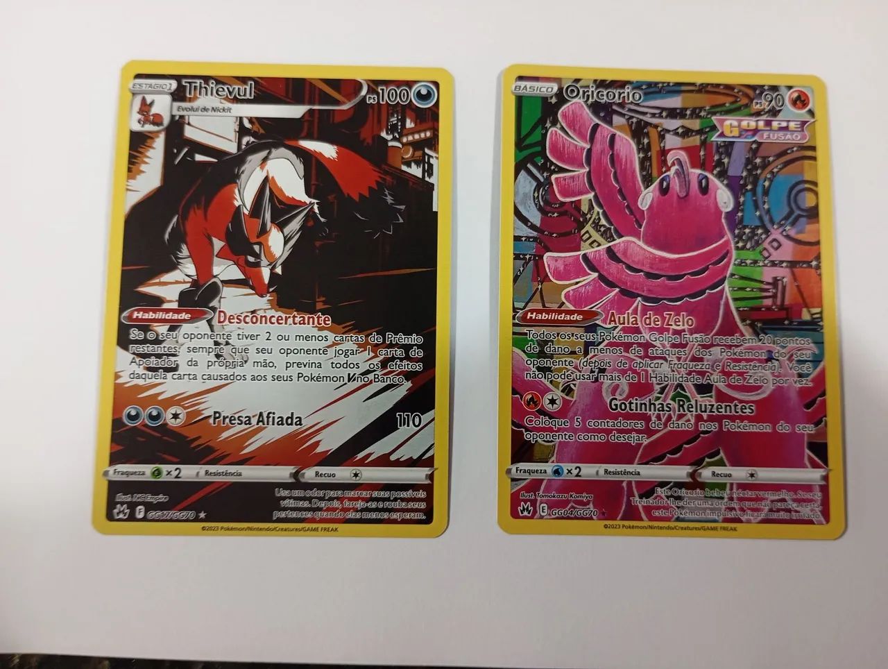  2 Cartas pokémon coleção galeria de Galar 