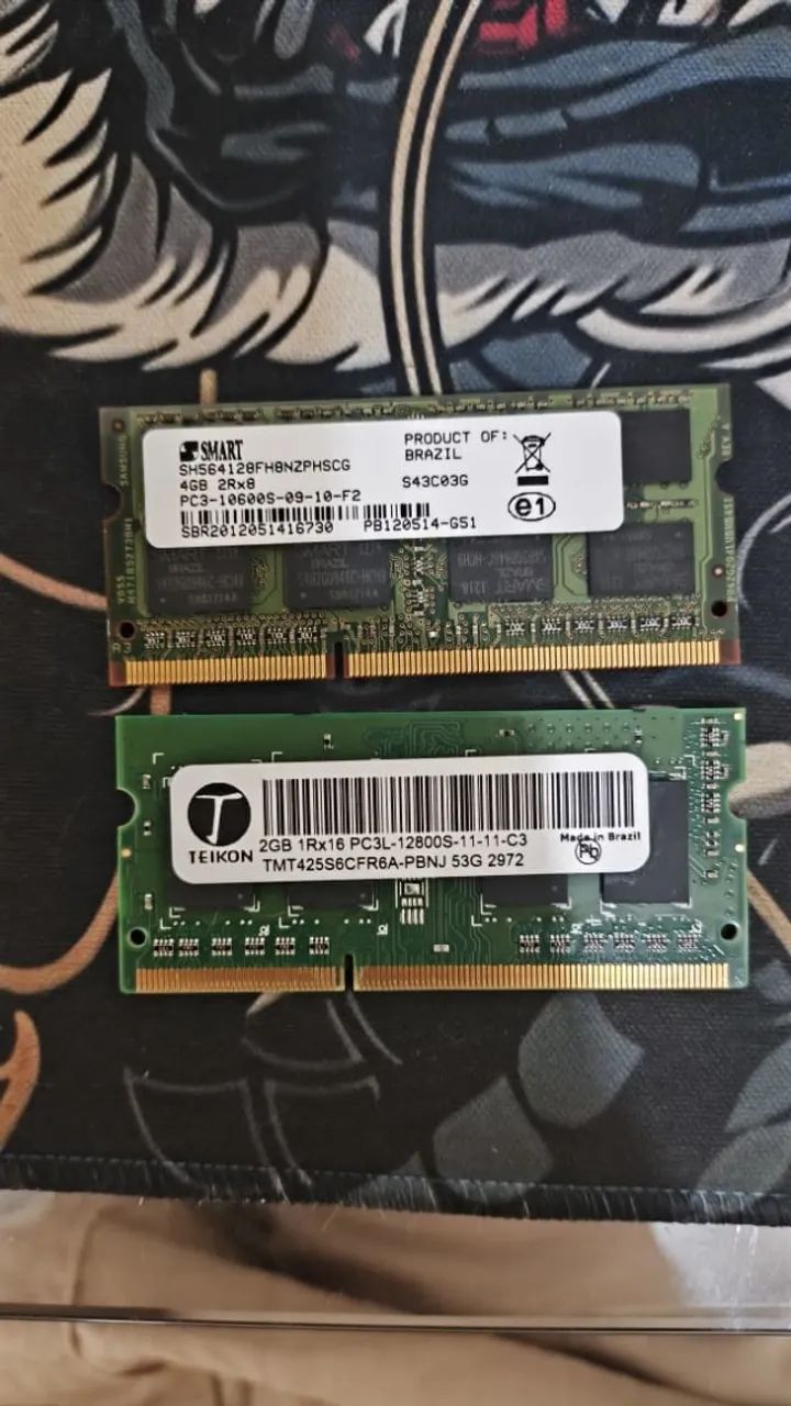 Kit Memória RAM DDR3 para Notebook (2GB + 4GB)
