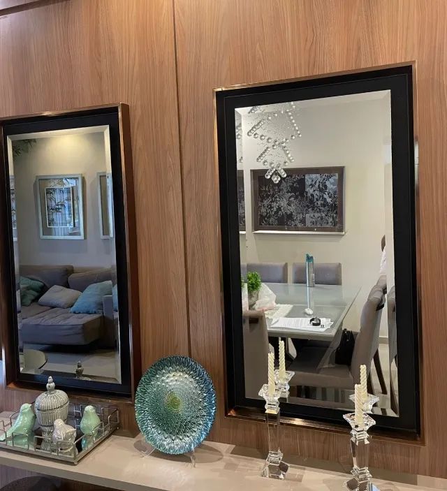 Par de quadros com espelhos 