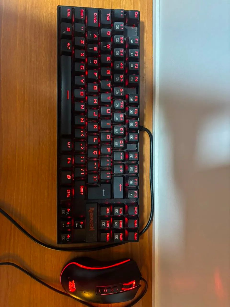 Teclado Redragon Kumara e Mouse Redragon Cobra 
