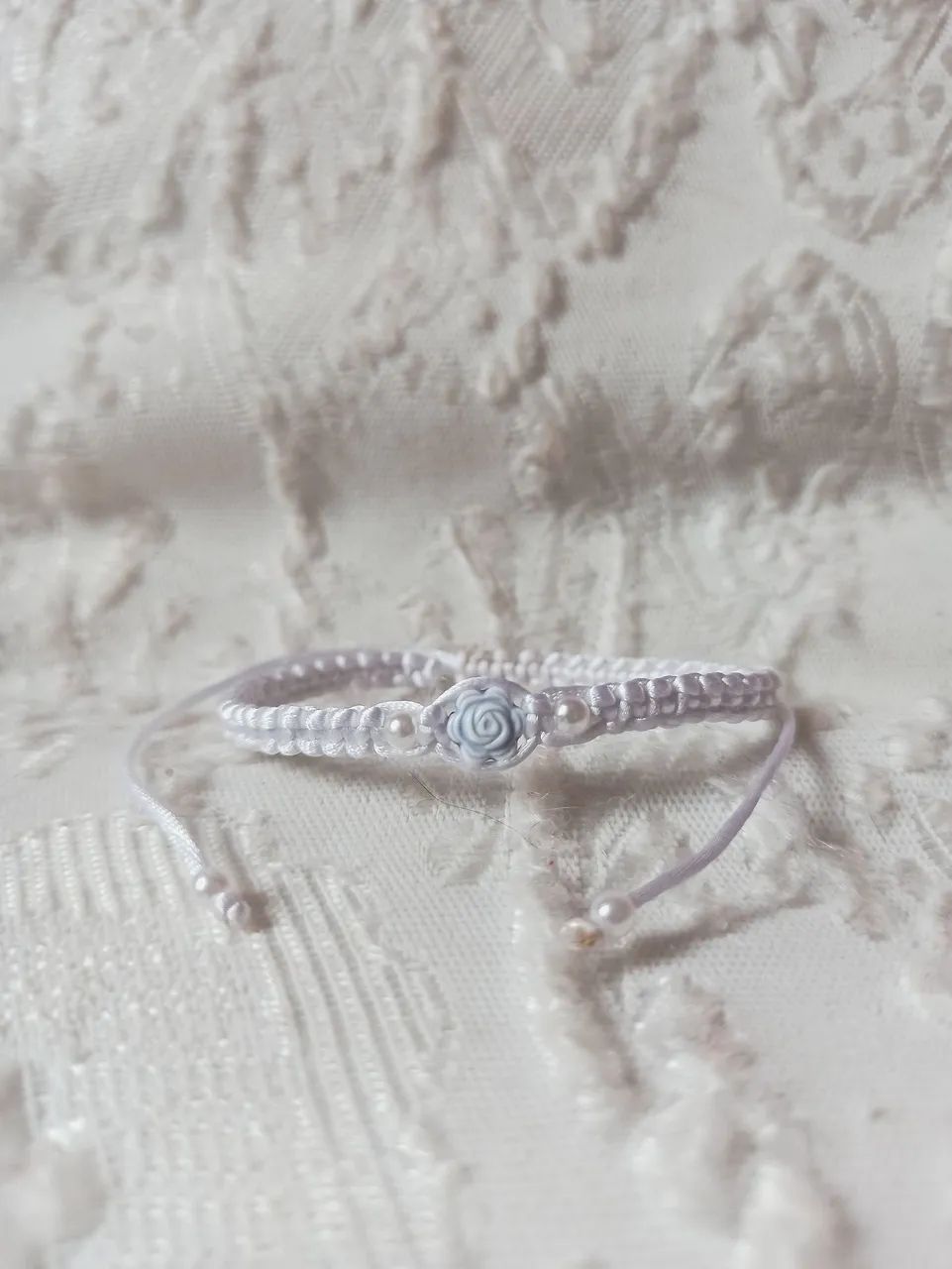 Pulseira macrame flor - Foto 4