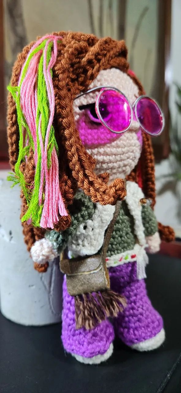 Boneca amigurumi JANIS JOPLIN - Foto 2