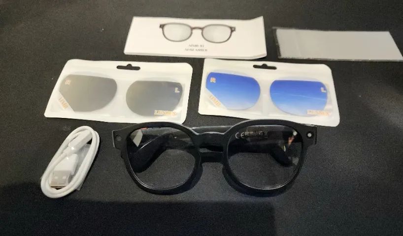 Smart Glasses - Lenovo - óculos inteligente HD com inteligência artificial  - Foto 2