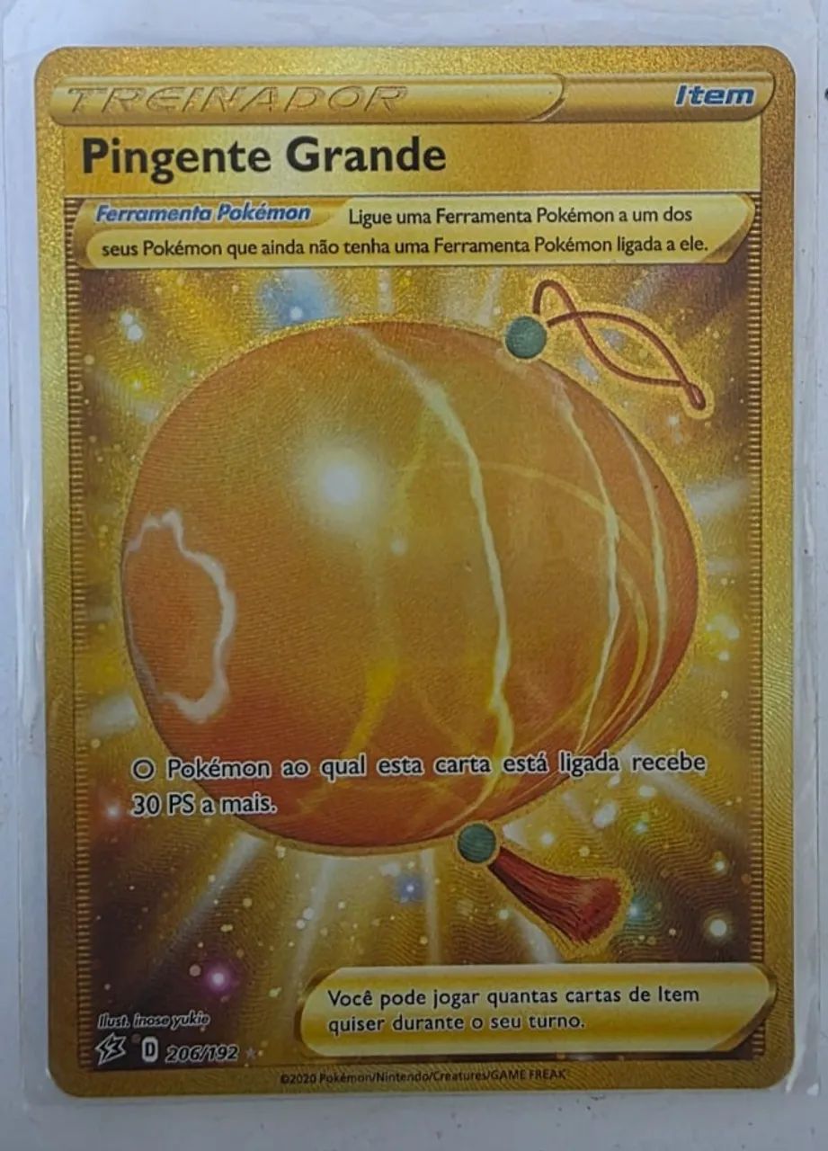 Carta Pokémon Pingente Grande