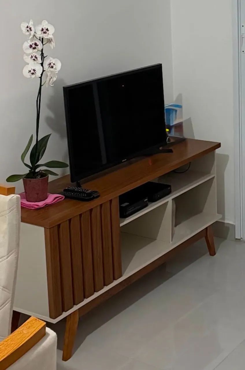  Rack Para Tv Até 55 Polegadas Malbec Wood Retrô 1