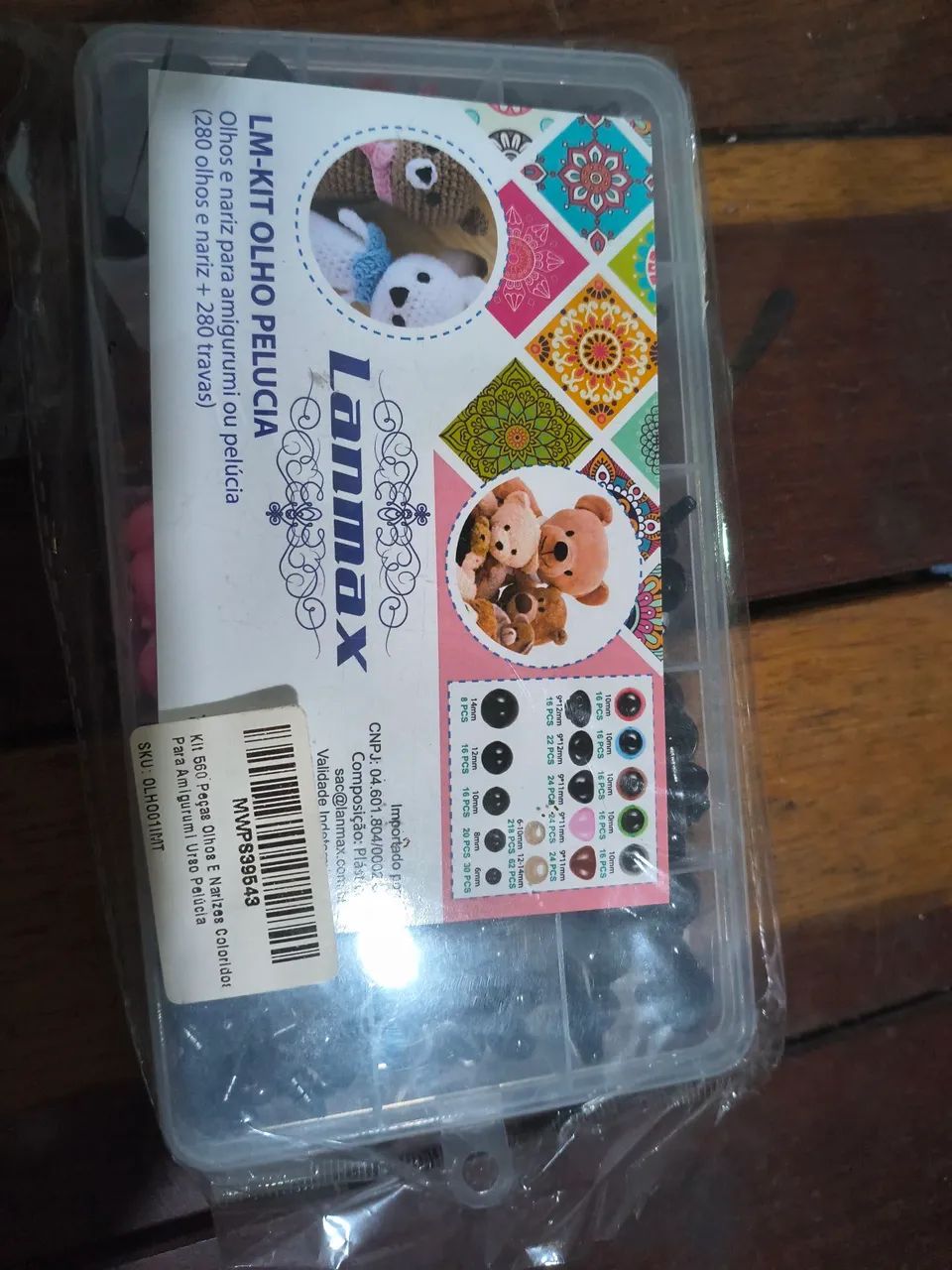 Kit olho de pelúcia 