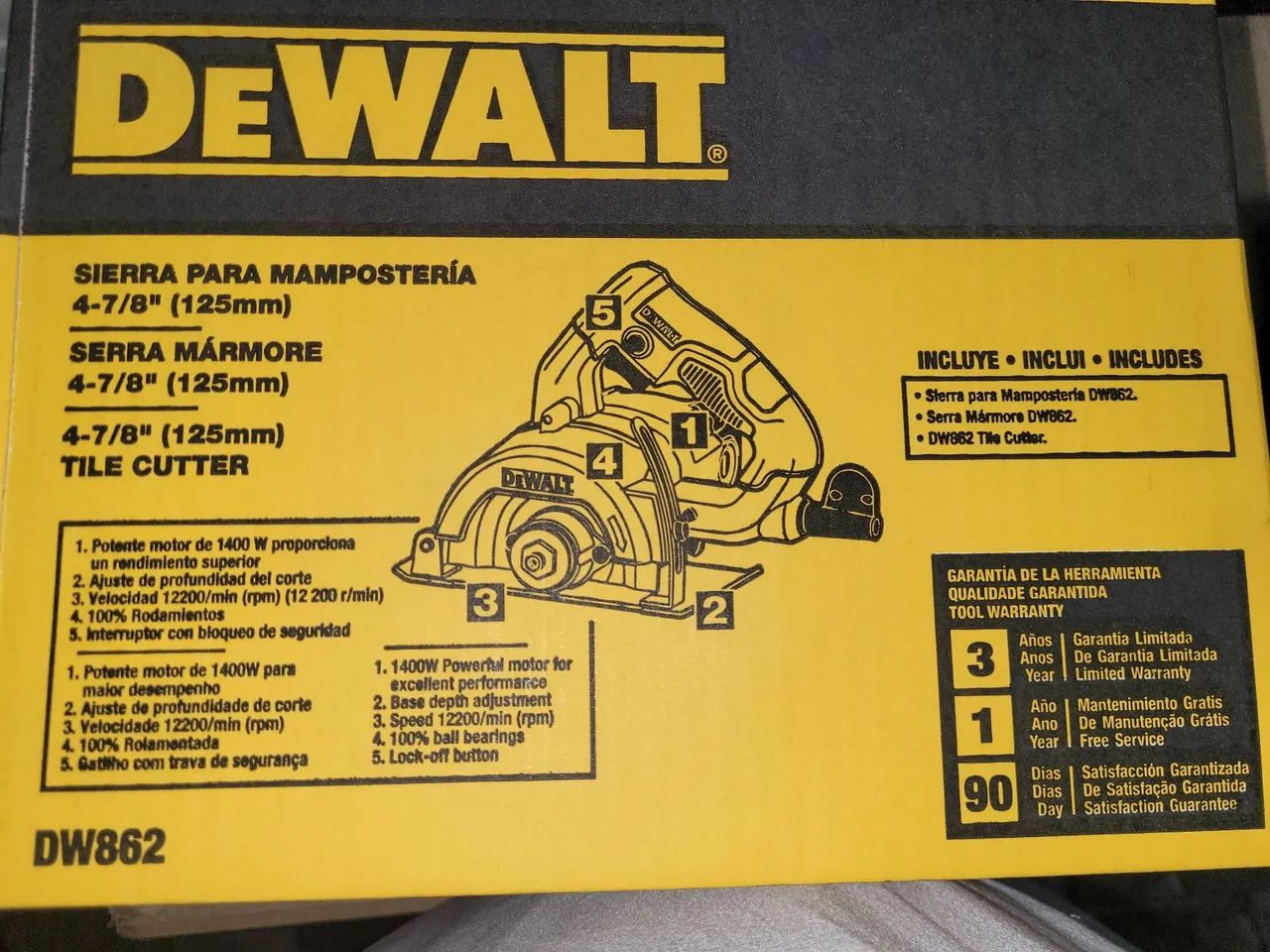 Serra mármore dewalt 