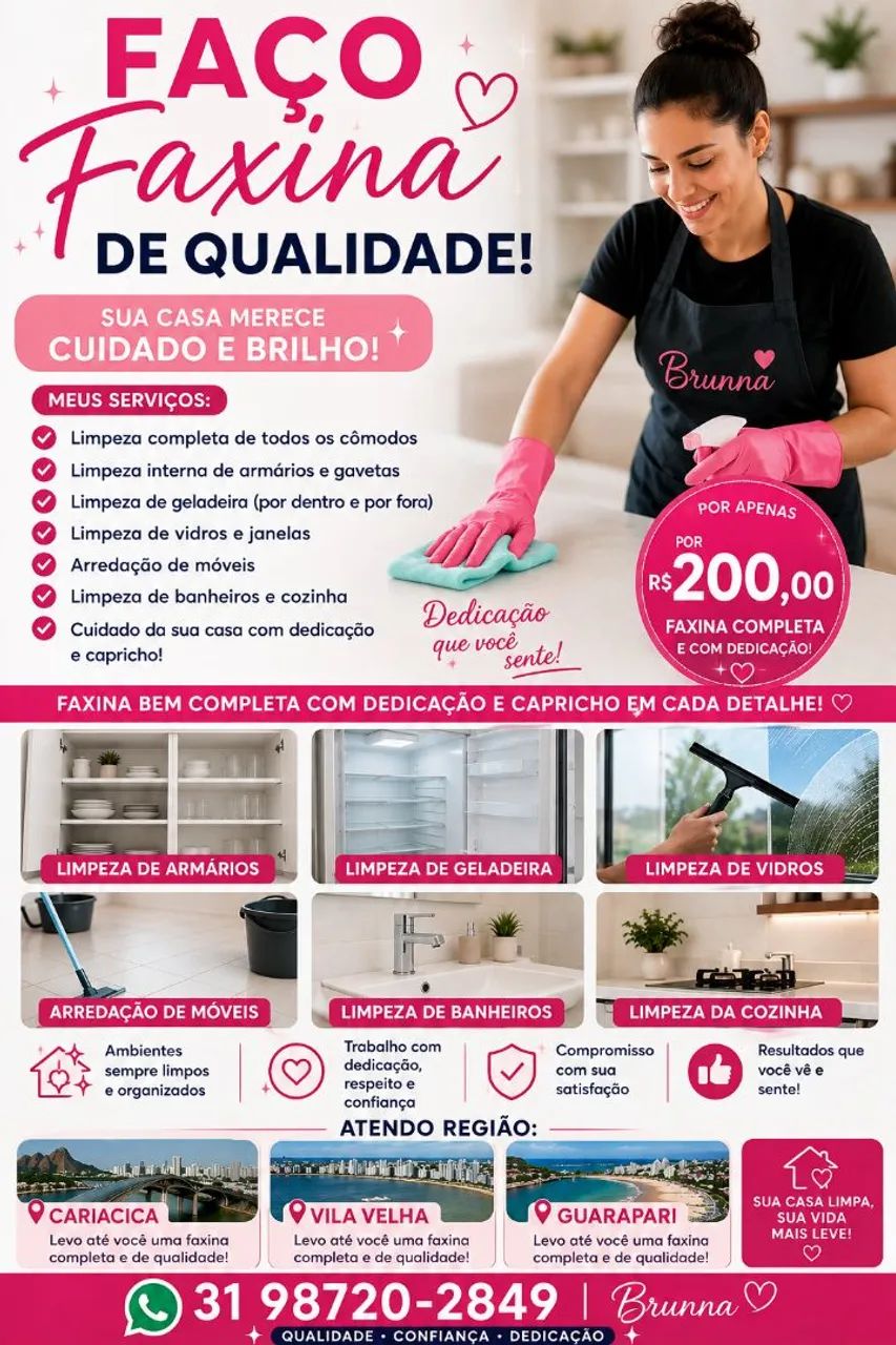 Trabalho com Faxina geral 