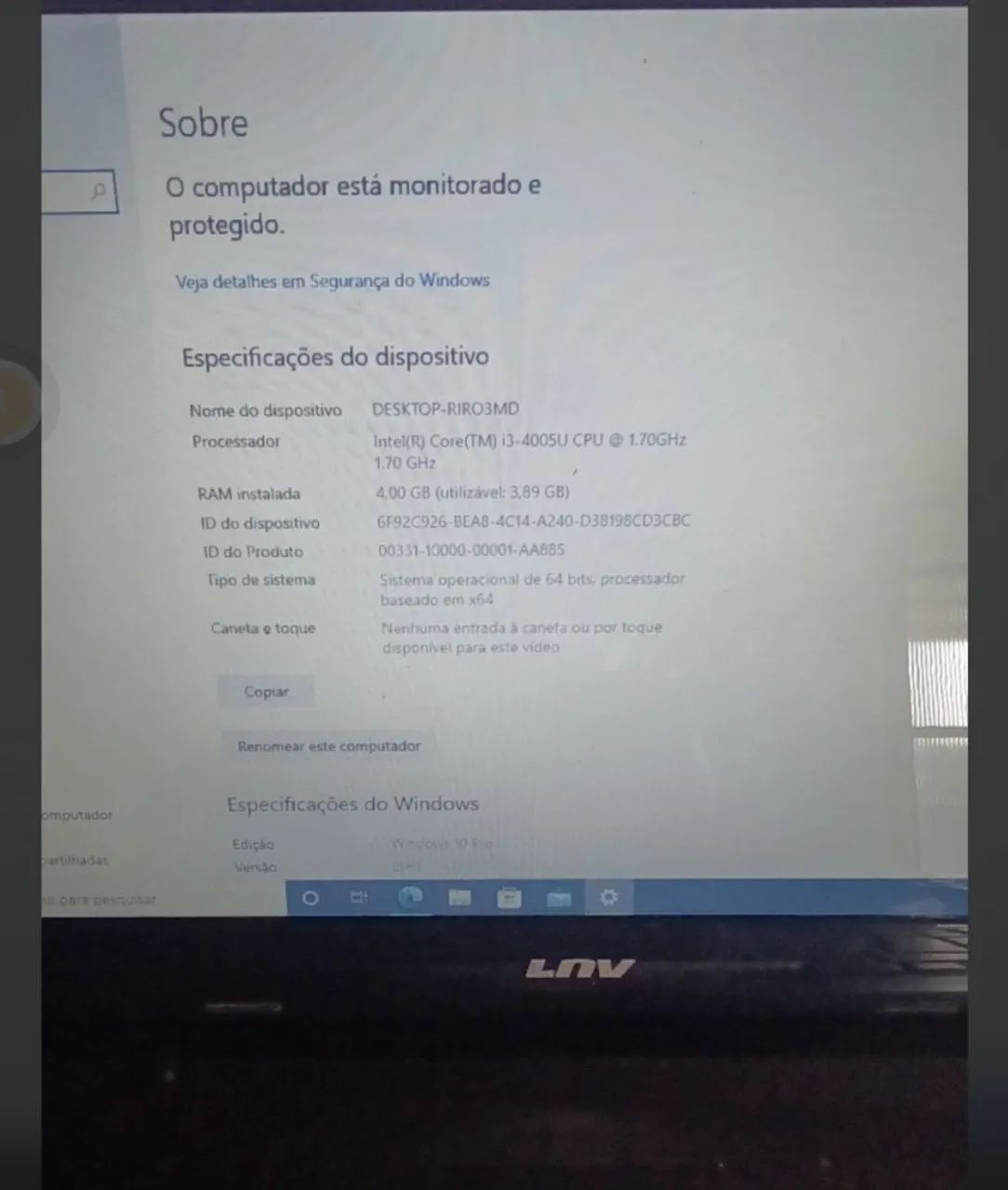 Notebook LNV (Lenovo) Core i3 / 4GB RAM - Bom estado - Foto 3