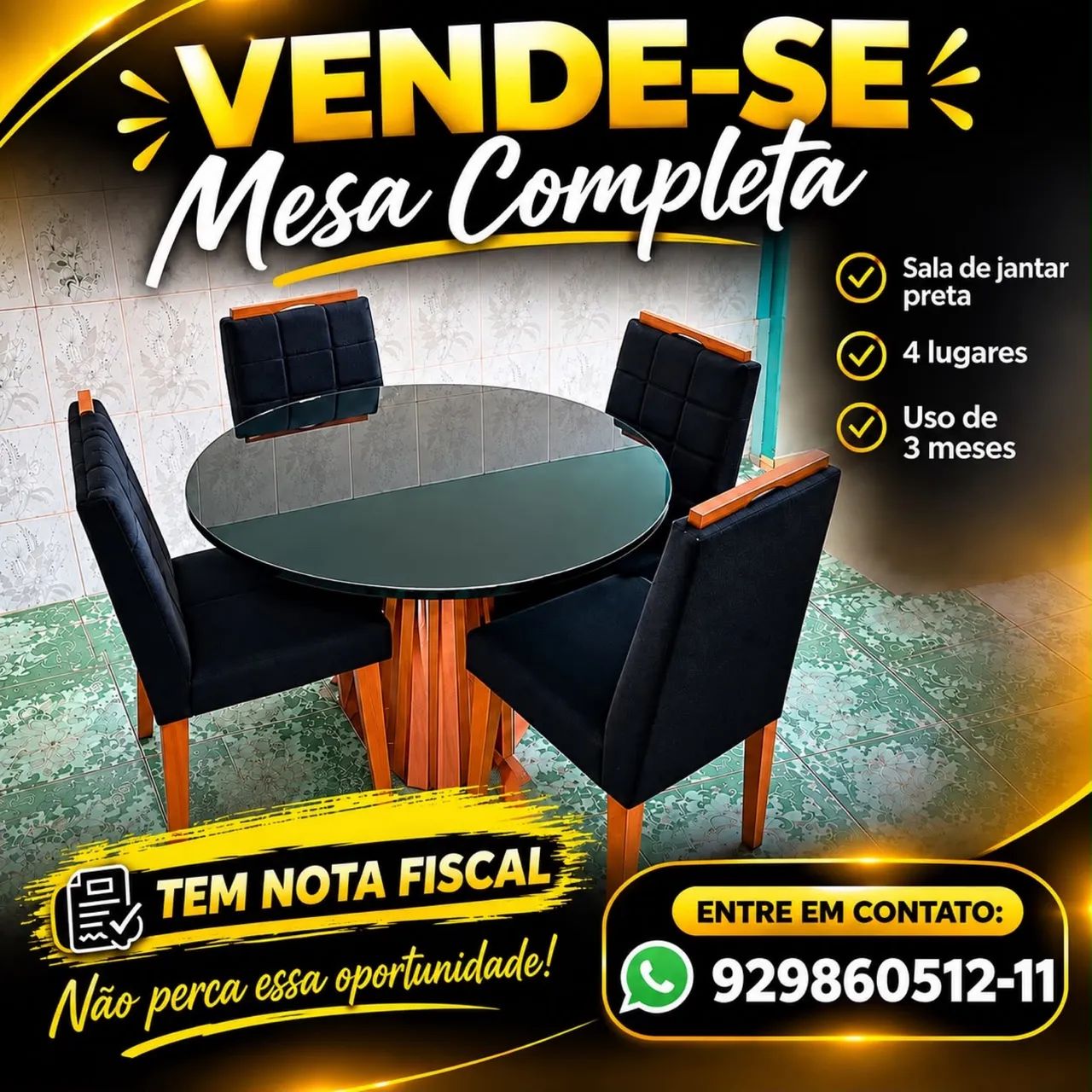 mesa com 4 Cadeiras - Foto 2
