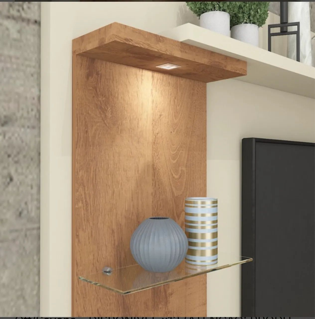 Painel Home com Led e Detalhe em Cobre - Foto 3