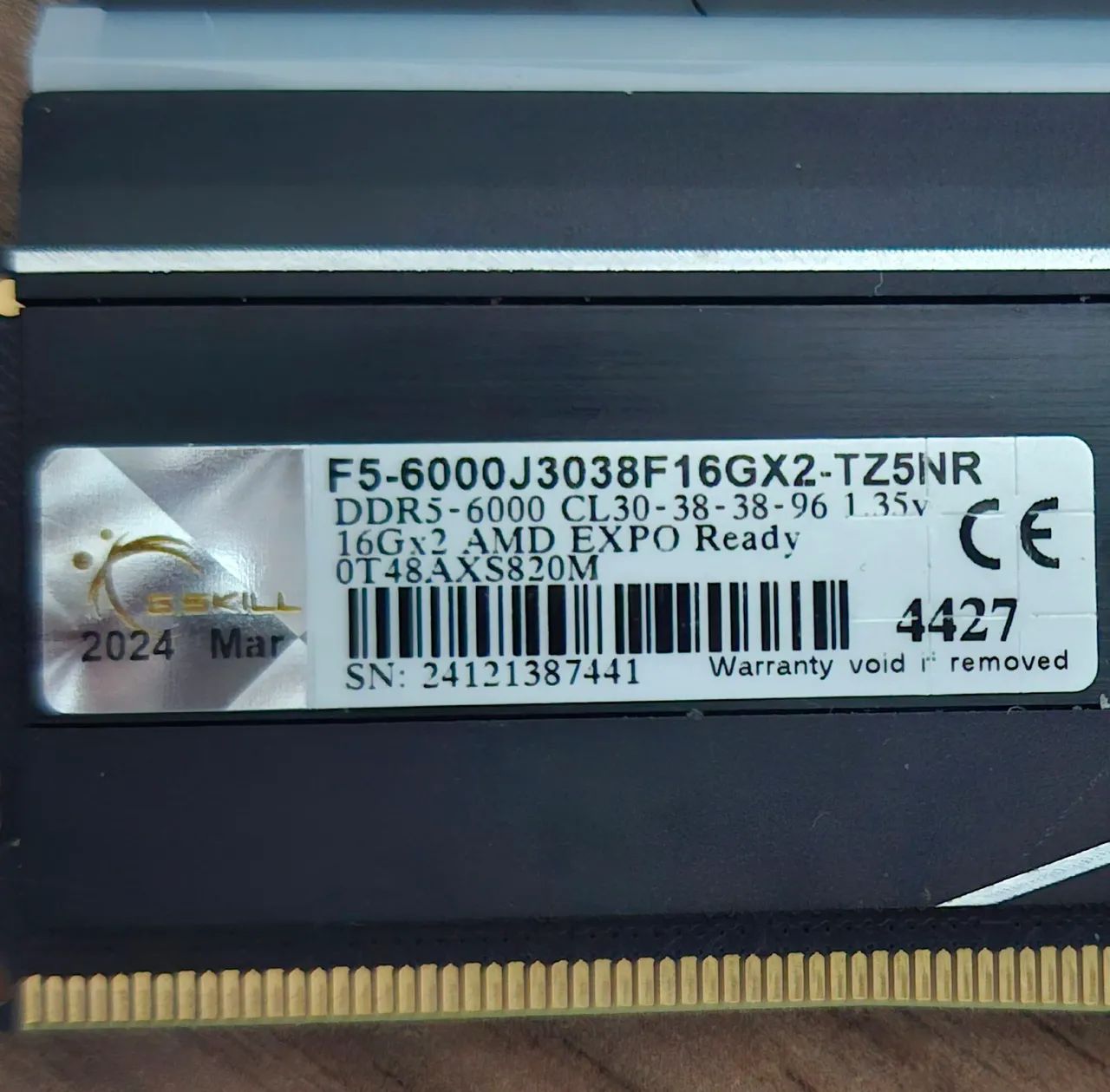 Defeito - Memória ram DDR5 G.Skill Trident Z5 16gb 6000 - Foto 4