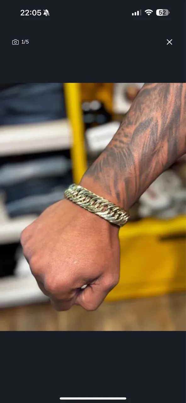 Pulseira de ouro 18 quilates