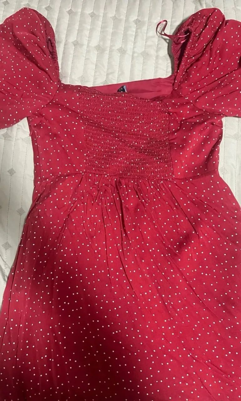Vestido vermelho com Bolinhas - Foto 3