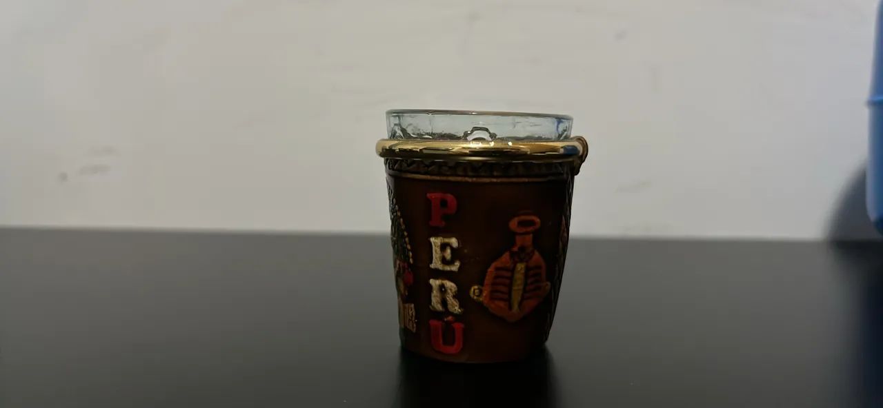Copo de Dose / Shot Colecionável do Peru (Revestimento Artesanal)