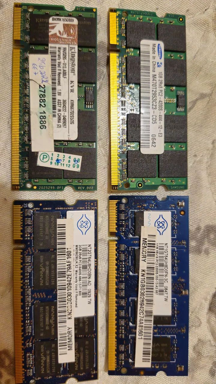 Lote de memórias Ram DDR2 para notebook  - Foto 2