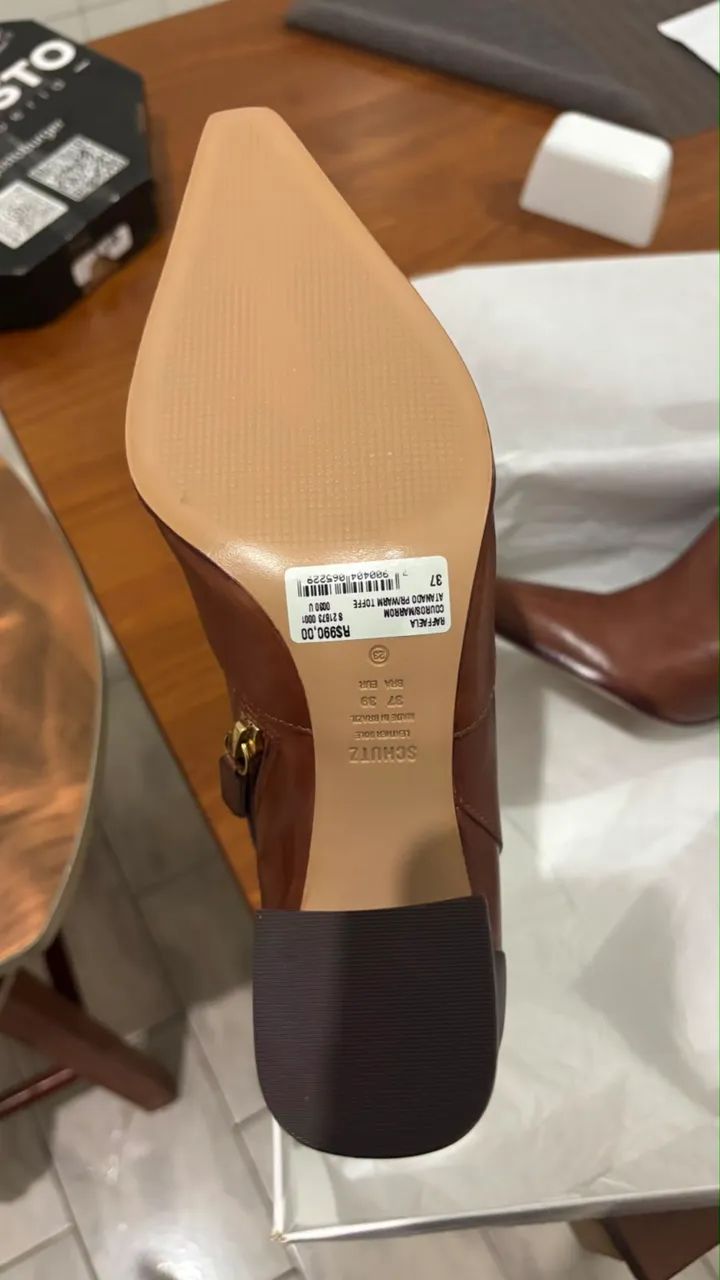 Bota de couro marrom Schutz - Foto 3