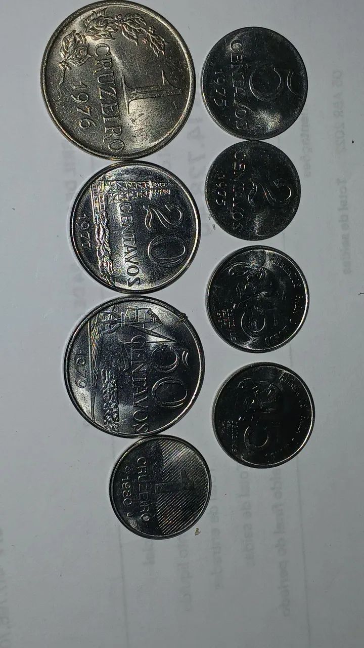 Moedas de réis e cruzeiros.de 1918 até 1981 - Foto 4