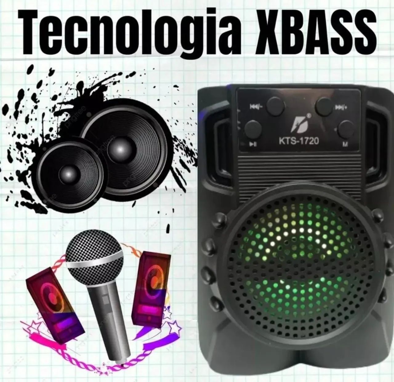 Caixa caixinha de som radio Mp3 bluetooth - Foto 3