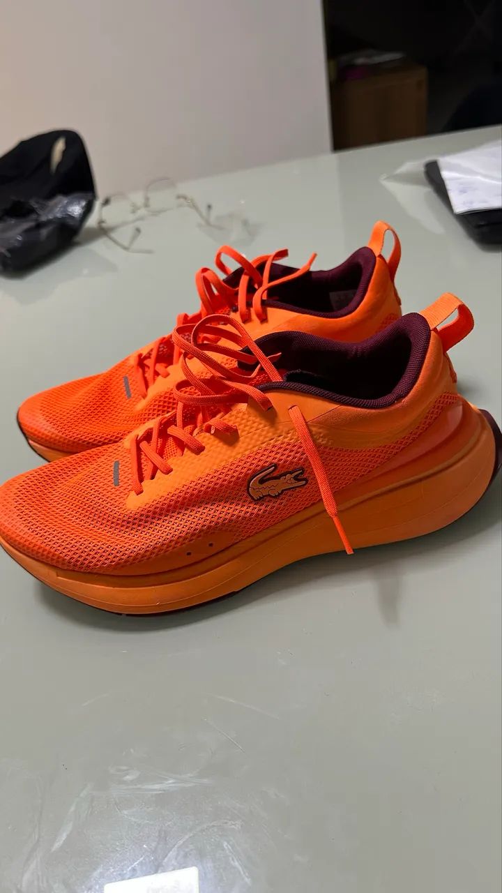 Tenis lacoste run spin evo laranja - Foto 2