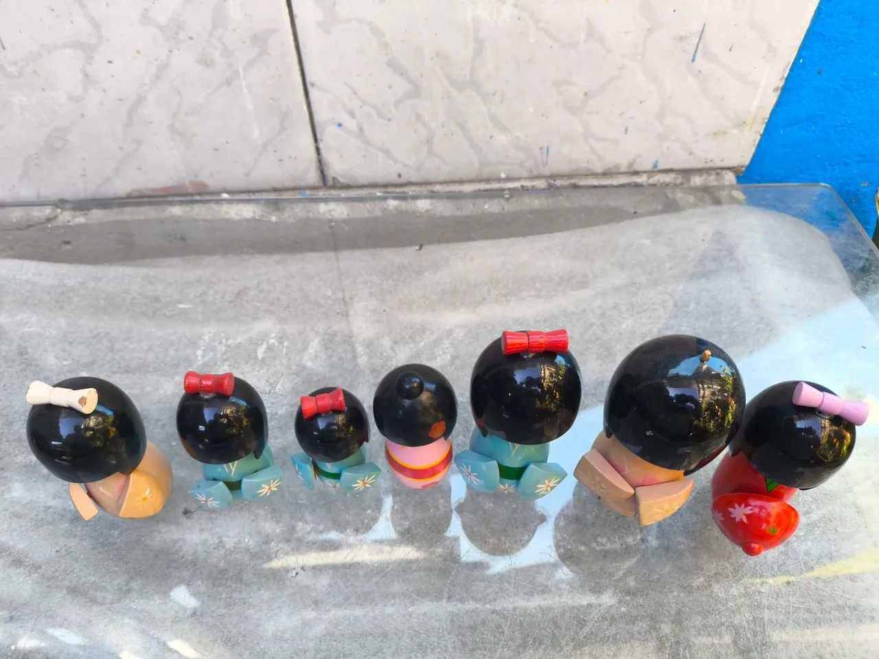 Conjunto bonecas de madeira Kokeshi - Foto 4
