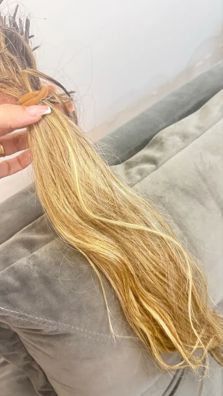 Cabelo brasileiro loiro 50cm - Foto 2
