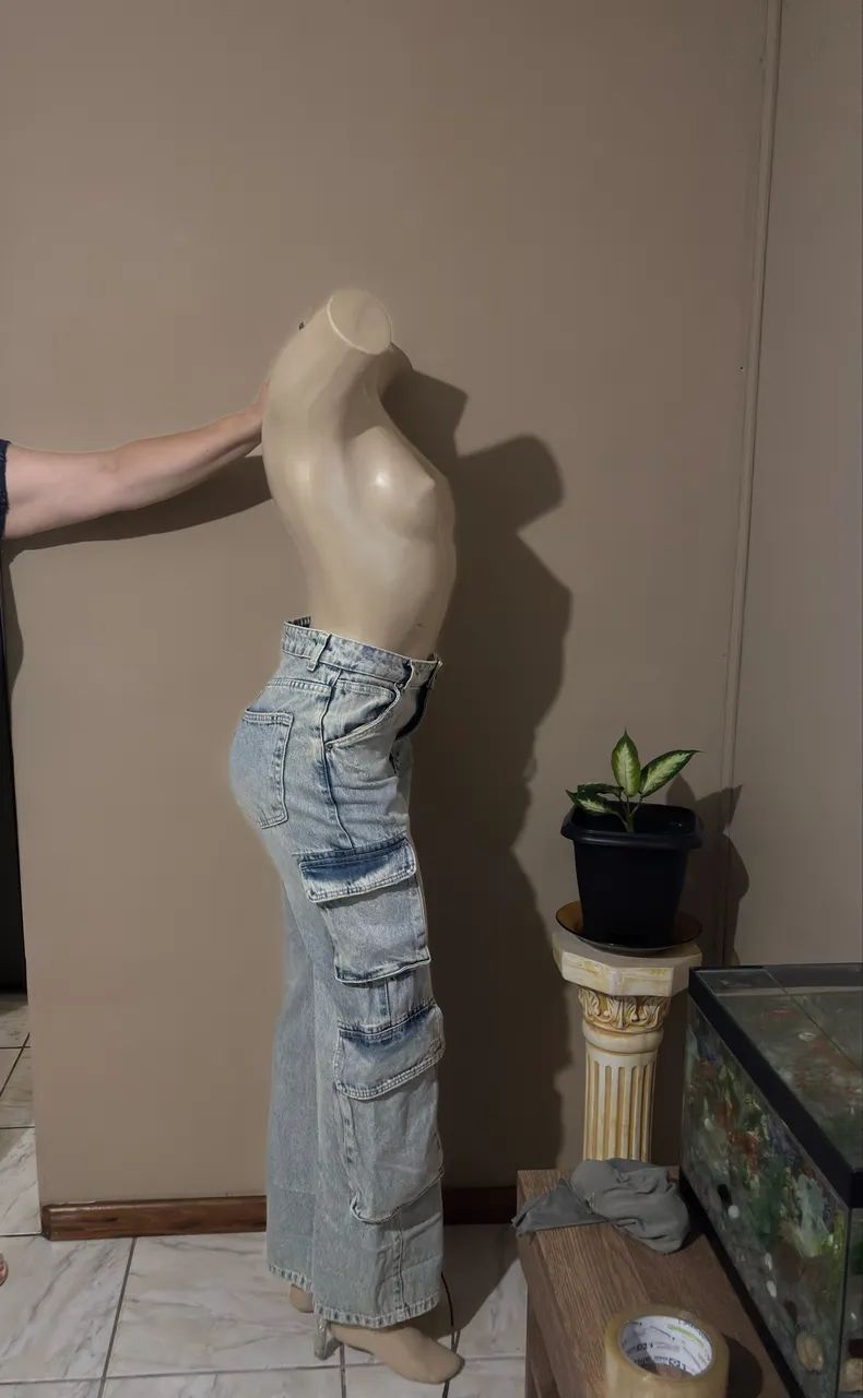 Cal ça cargo Jeans tamanho 36 - Foto 2