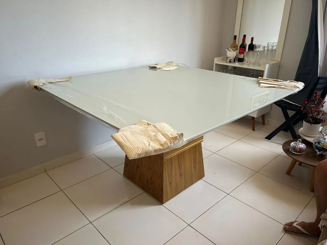 Mesa tampo vidro off-line  - Foto 4