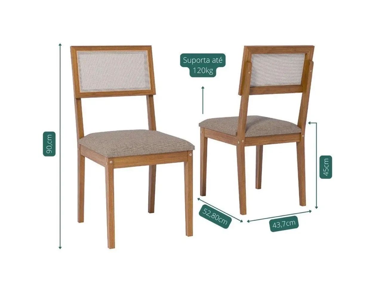Conjunto mesa 4 cadeiras com vidro - Foto 3