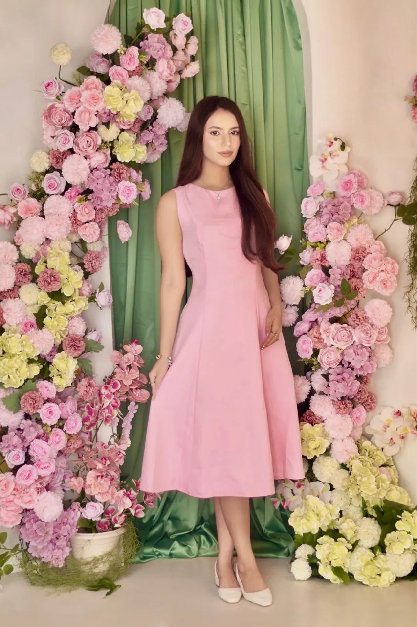 vestido rosa elegante tamanho p - Foto 4