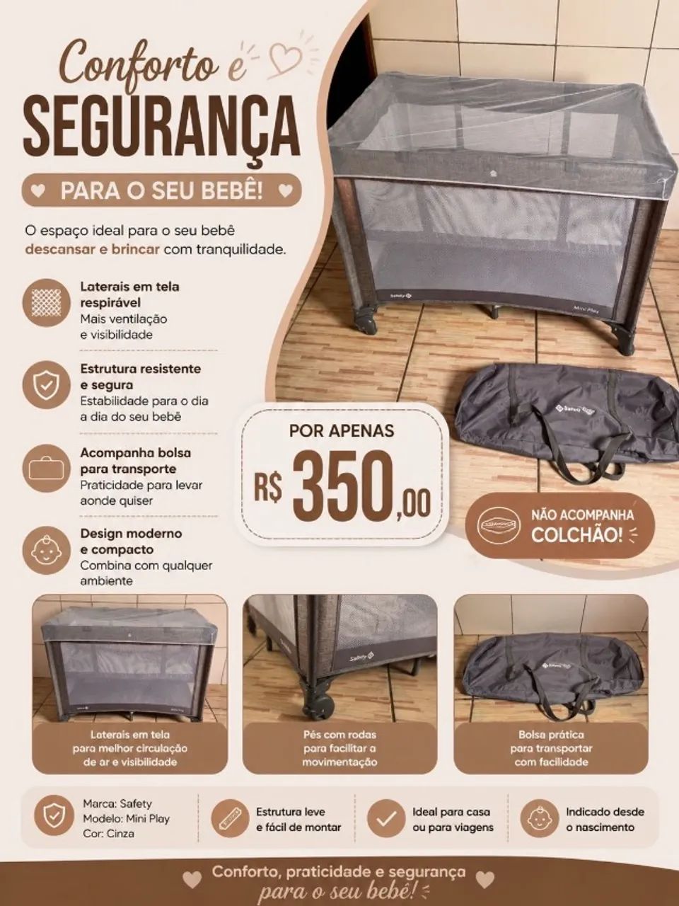 Mini berço portátil 