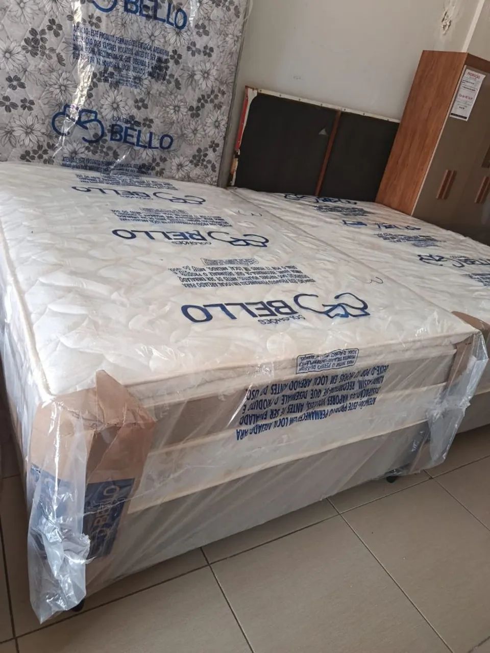 Cama box casal molas essacadas 