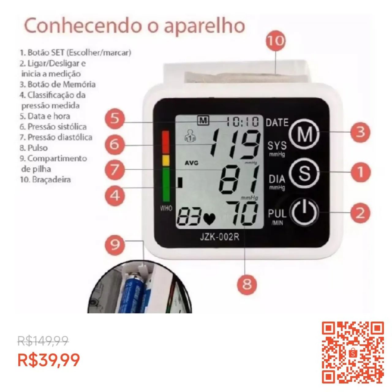 Aparelho de pressão arterial  - Foto 5