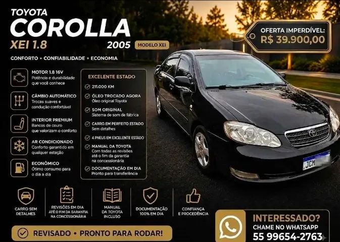 Toyota Corolla XEI 1.8/1.8 Flex 16V Aut. 2005