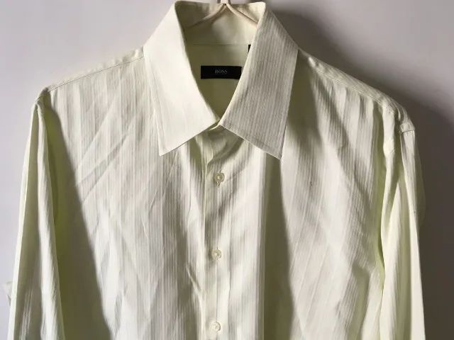 CAMISA HUGO BOSS SOCIAL G  AMARELO CLARO 