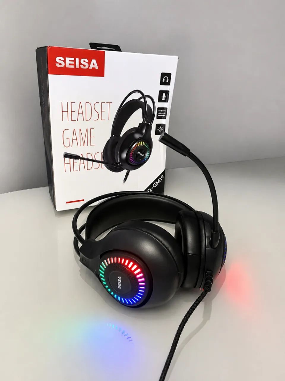 Headset Gamer Seisa RGB com Microfone - Foto 2