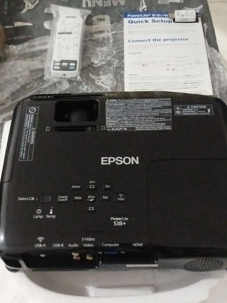 Projeto Epson S18+, zero 3 mil lumens 