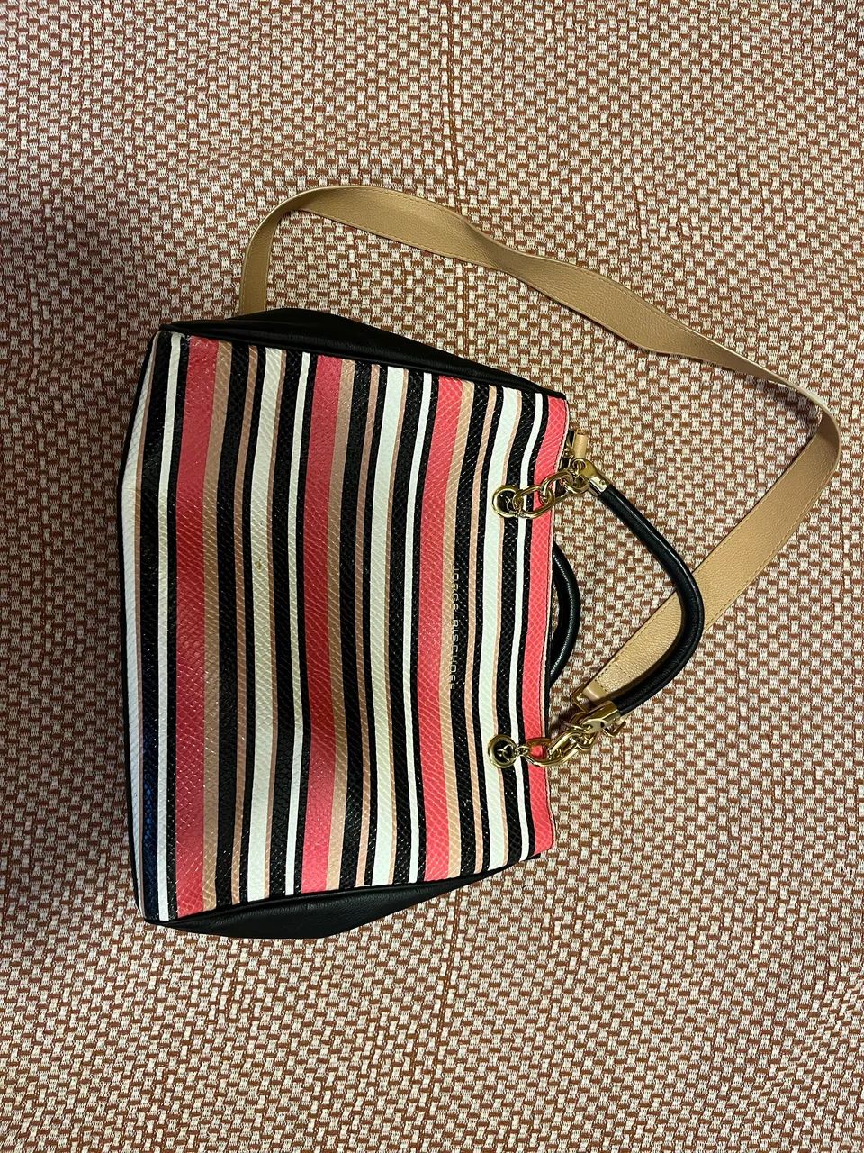 Bolsa Jorge Bischoff couro legítimo  - Foto 4