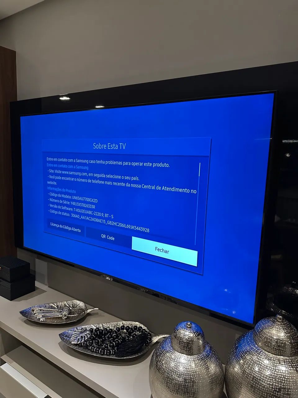 Smart TV LED 4k 65? Samsung UN65AU7700GXZD