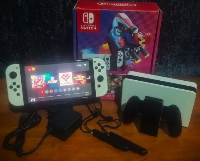 Nintendo Switch OLED Desb. V ou Troco - LEIA