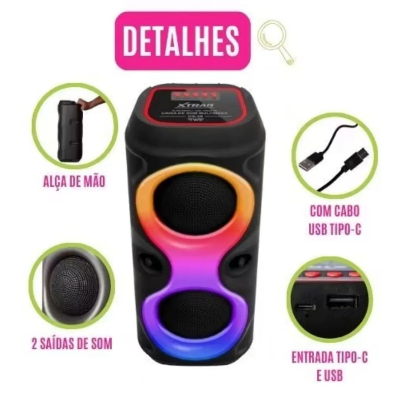 caixa de som potente RGB nova  - Foto 4