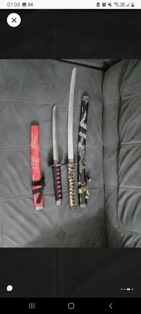 Katana +Tanto (decoração) - Foto 2